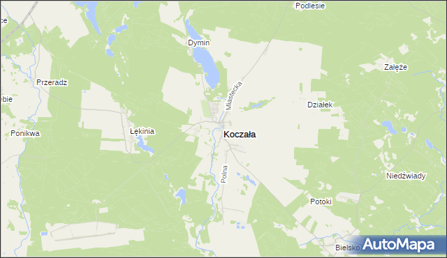 mapa Koczała, Koczała na mapie Targeo