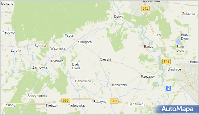 mapa Cieszki, Cieszki na mapie Targeo