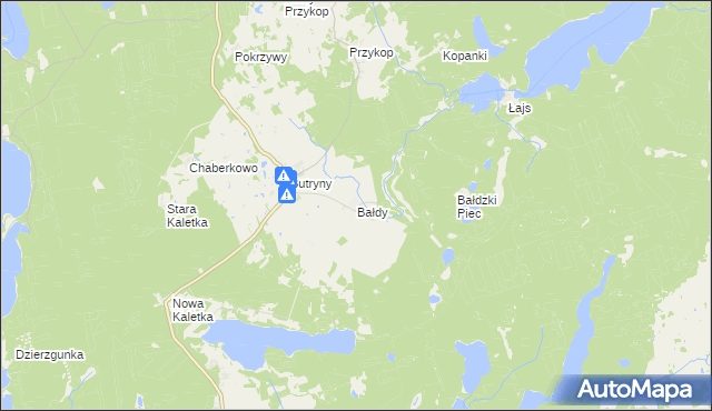 mapa Bałdy, Bałdy na mapie Targeo