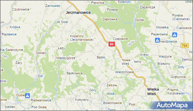mapa Bębło, Bębło na mapie Targeo