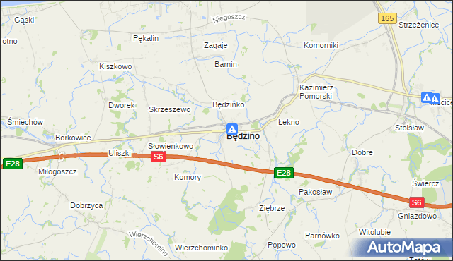 mapa Będzino, Będzino na mapie Targeo