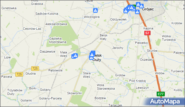 mapa Belsk Duży, Belsk Duży na mapie Targeo