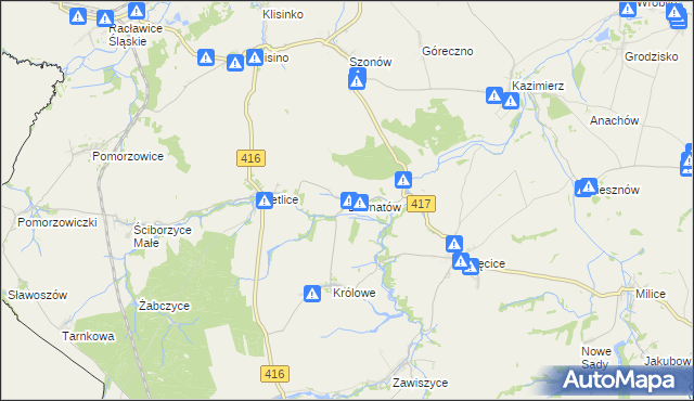 mapa Biernatów gmina Głubczyce, Biernatów gmina Głubczyce na mapie Targeo