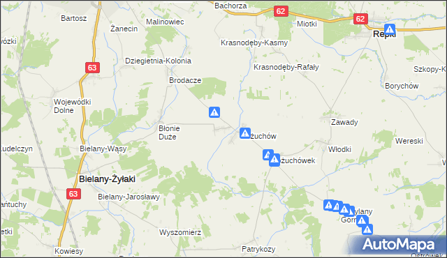 mapa Błonie Małe, Błonie Małe na mapie Targeo