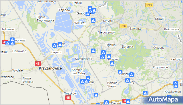 mapa Bluszczów, Bluszczów na mapie Targeo