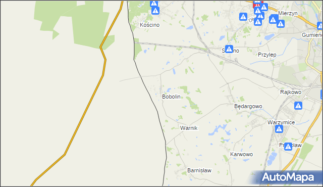 mapa Bobolin gmina Kołbaskowo, Bobolin gmina Kołbaskowo na mapie Targeo