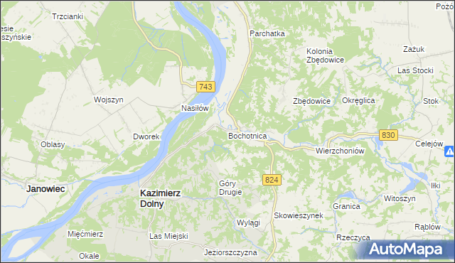 mapa Bochotnica, Bochotnica na mapie Targeo