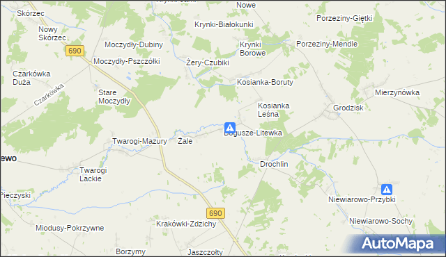 mapa Bogusze-Litewka, Bogusze-Litewka na mapie Targeo