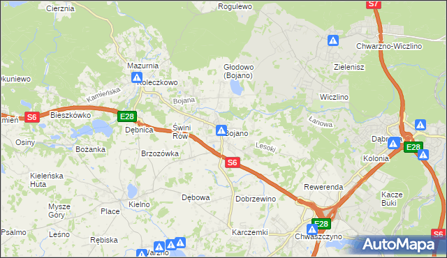 mapa Bojano, Bojano na mapie Targeo