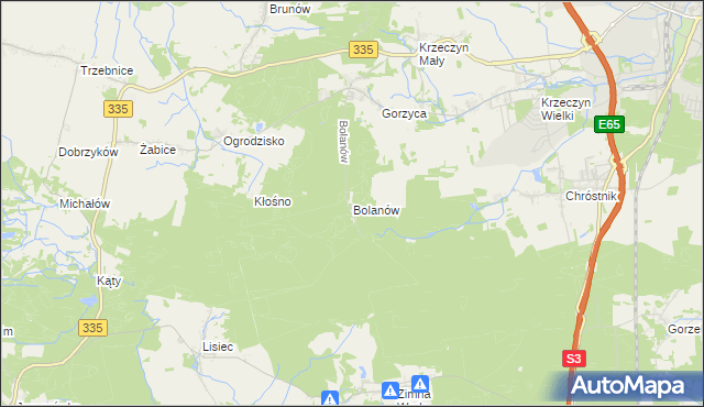 mapa Bolanów, Bolanów na mapie Targeo