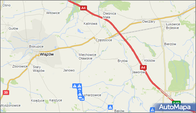 mapa Bryłówek, Bryłówek na mapie Targeo