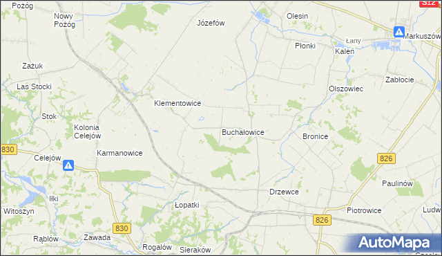 mapa Buchałowice, Buchałowice na mapie Targeo