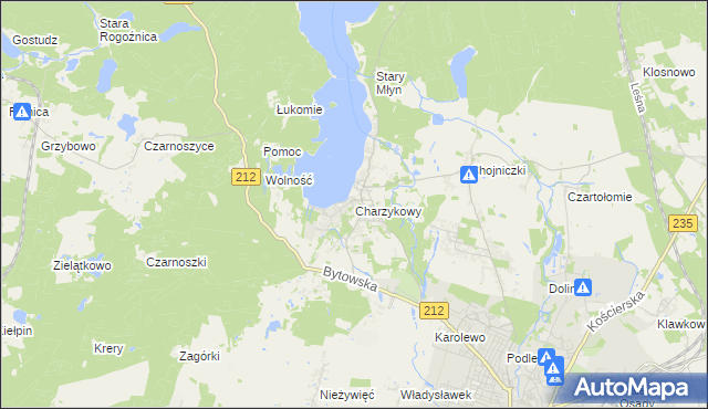 mapa Charzykowy, Charzykowy na mapie Targeo