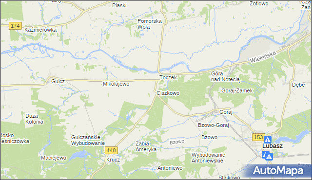mapa Ciszkowo, Ciszkowo na mapie Targeo