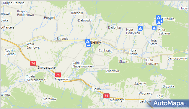 mapa Czaplów, Czaplów na mapie Targeo