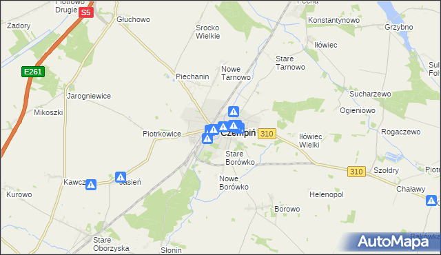 mapa Czempiń, Czempiń na mapie Targeo