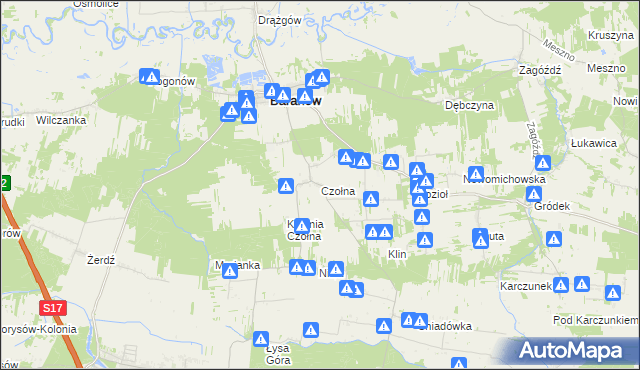 mapa Czołna, Czołna na mapie Targeo