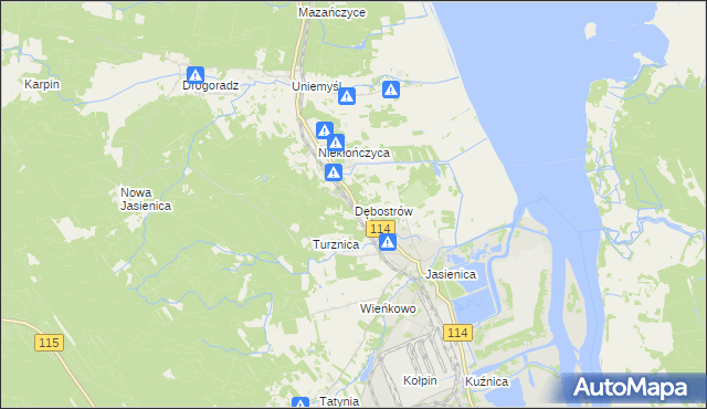mapa Dębostrów, Dębostrów na mapie Targeo