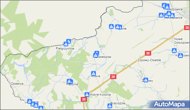mapa Dobieszów gmina Głubczyce, Dobieszów gmina Głubczyce na mapie Targeo