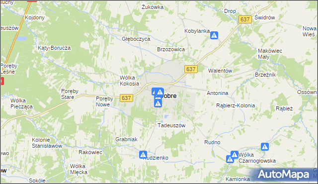 mapa Dobre powiat miński, Dobre powiat miński na mapie Targeo