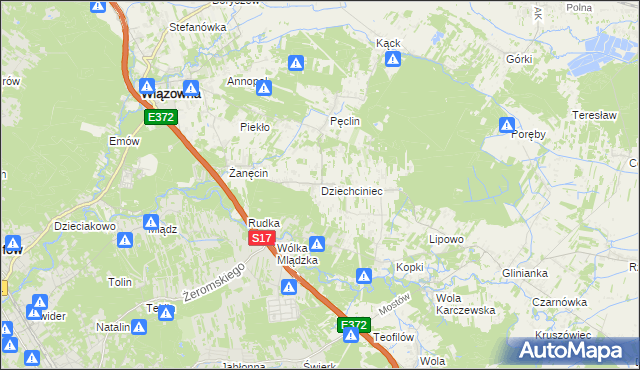 mapa Dziechciniec, Dziechciniec na mapie Targeo