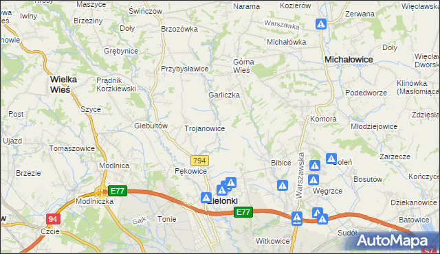 mapa Garlica Murowana, Garlica Murowana na mapie Targeo