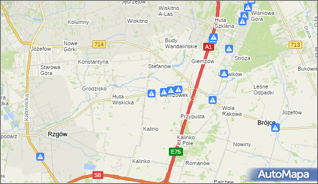 mapa Giemzówek, Giemzówek na mapie Targeo