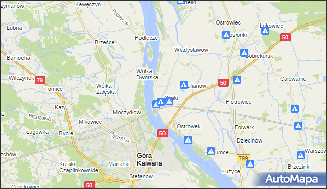 mapa Glinki gmina Karczew, Glinki gmina Karczew na mapie Targeo