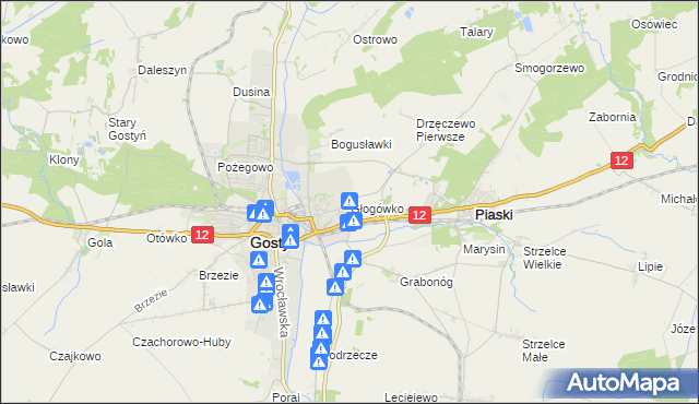 mapa Głogówko gmina Piaski, Głogówko gmina Piaski na mapie Targeo