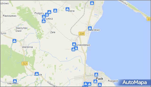 mapa Gnieżdżewo, Gnieżdżewo na mapie Targeo