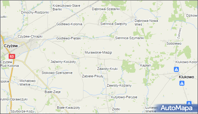 mapa Godlewo-Baćki, Godlewo-Baćki na mapie Targeo