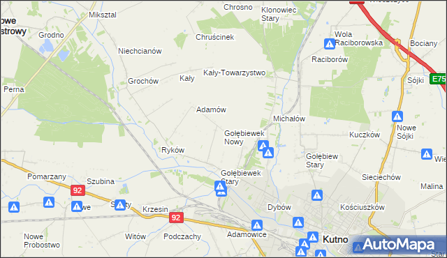 mapa Gołębiewek Nowy, Gołębiewek Nowy na mapie Targeo