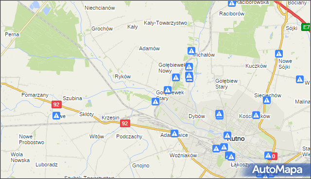mapa Gołębiewek Stary, Gołębiewek Stary na mapie Targeo