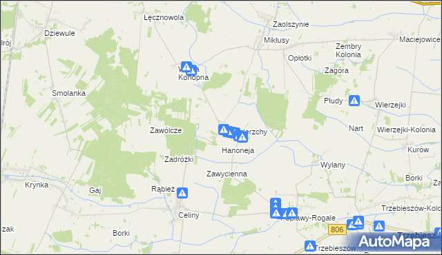 mapa Gołowierzchy, Gołowierzchy na mapie Targeo