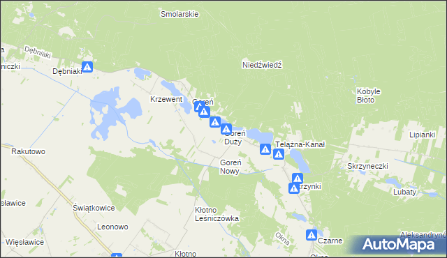 mapa Goreń Duży, Goreń Duży na mapie Targeo