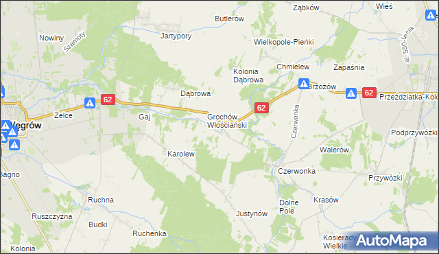 mapa Grochów Szlachecki, Grochów Szlachecki na mapie Targeo