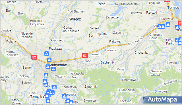 mapa Inwałd, Inwałd na mapie Targeo