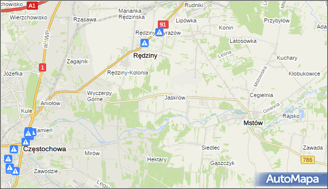 mapa Jaskrów, Jaskrów na mapie Targeo