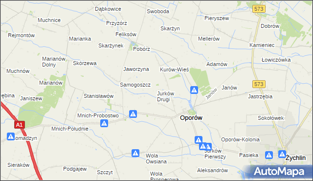 mapa Jurków Drugi, Jurków Drugi na mapie Targeo