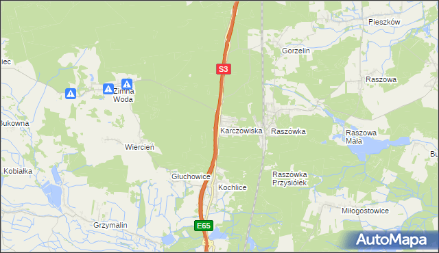 mapa Karczowiska, Karczowiska na mapie Targeo