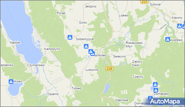 mapa Karlikowo, Karlikowo na mapie Targeo