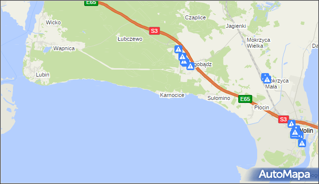 mapa Karnocice, Karnocice na mapie Targeo