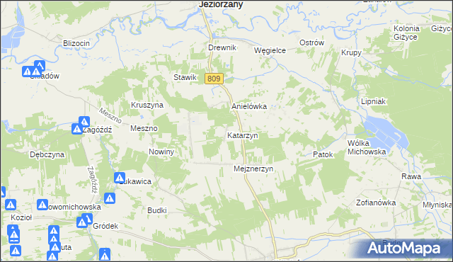 mapa Katarzyn, Katarzyn na mapie Targeo