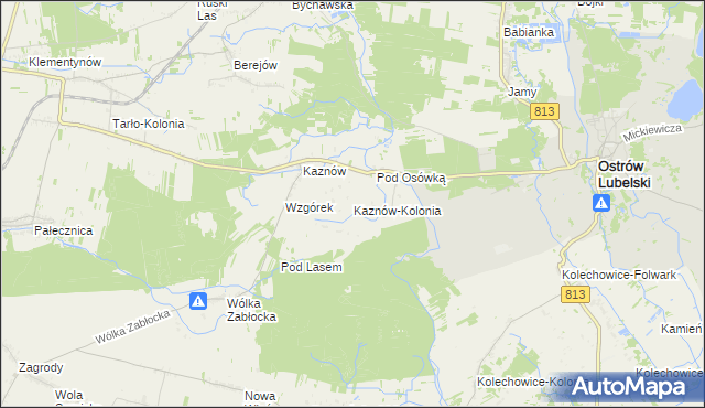 mapa Kaznów-Kolonia, Kaznów-Kolonia na mapie Targeo