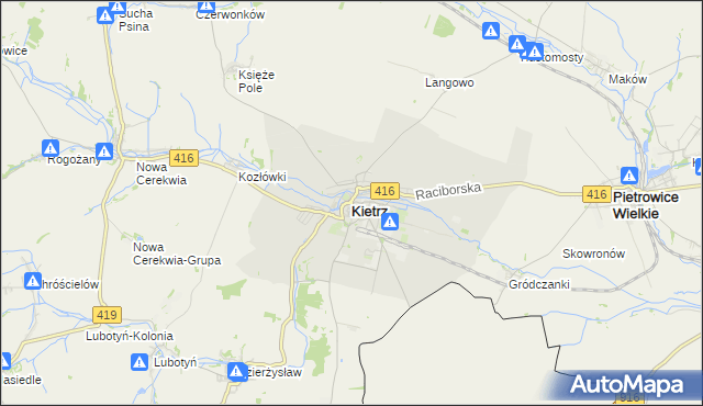 mapa Kietrz, Kietrz na mapie Targeo