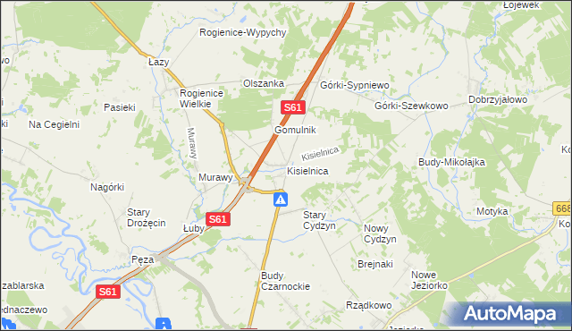 mapa Kisielnica, Kisielnica na mapie Targeo