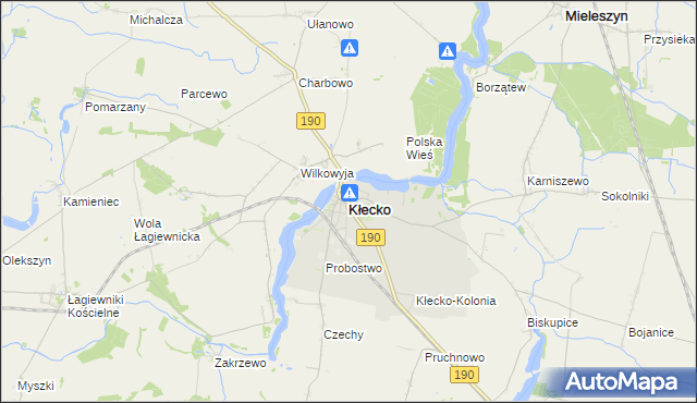 mapa Kłecko, Kłecko na mapie Targeo