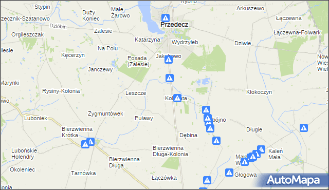 mapa Kobylata, Kobylata na mapie Targeo