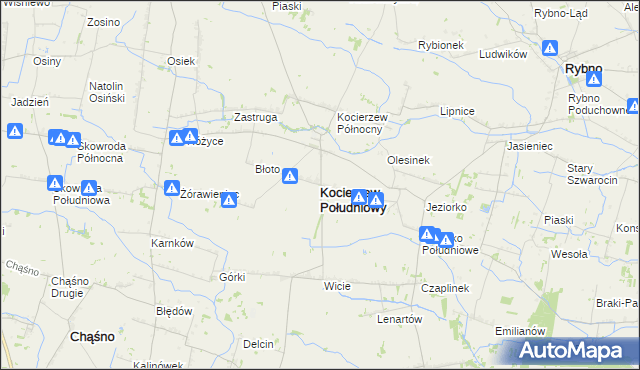 mapa Kocierzew Południowy, Kocierzew Południowy na mapie Targeo