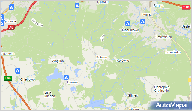 mapa Kołowo, Kołowo na mapie Targeo